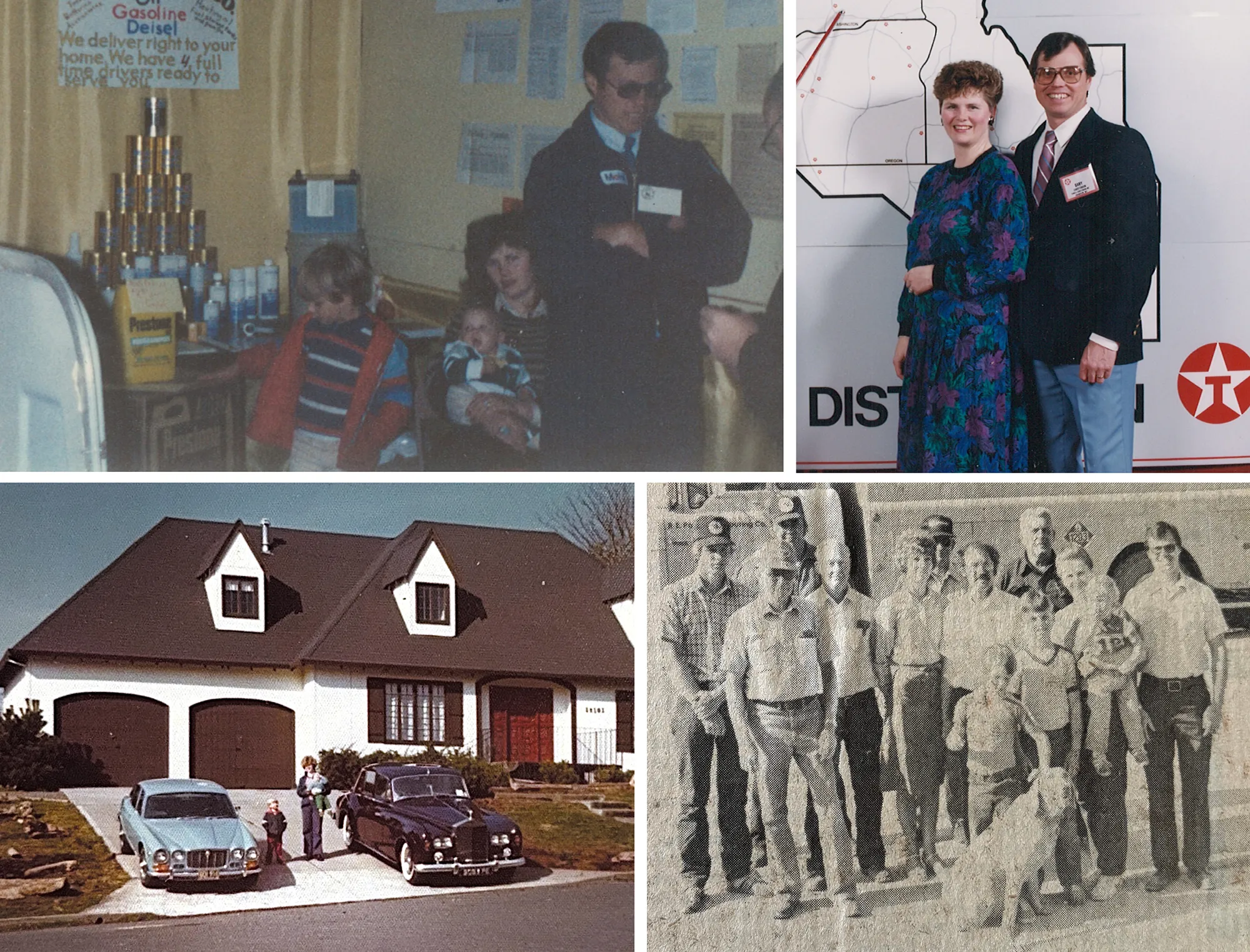 Gary and Annette Christensen at their first fuel distribution location in Grandview, 1980.